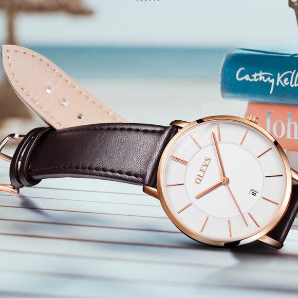 2-7 Olevs Men's Classic Casual Thin & Light Watch - Picture 3 of 4